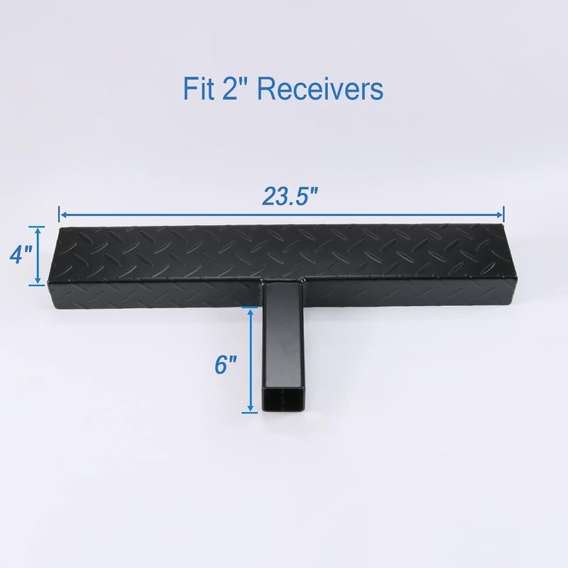 DICMIC Hitch Step Anti Slip and Rust Towing Bumper Guard for Most Car SUV Truck Pickup with Pin Fit 2 Inch Receiver, 23.5 Inch Length, Weight Capacity 500 LBS - Image 5